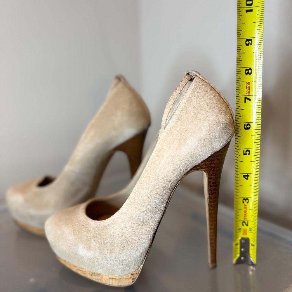 Steve Madden Cream Platform Heels